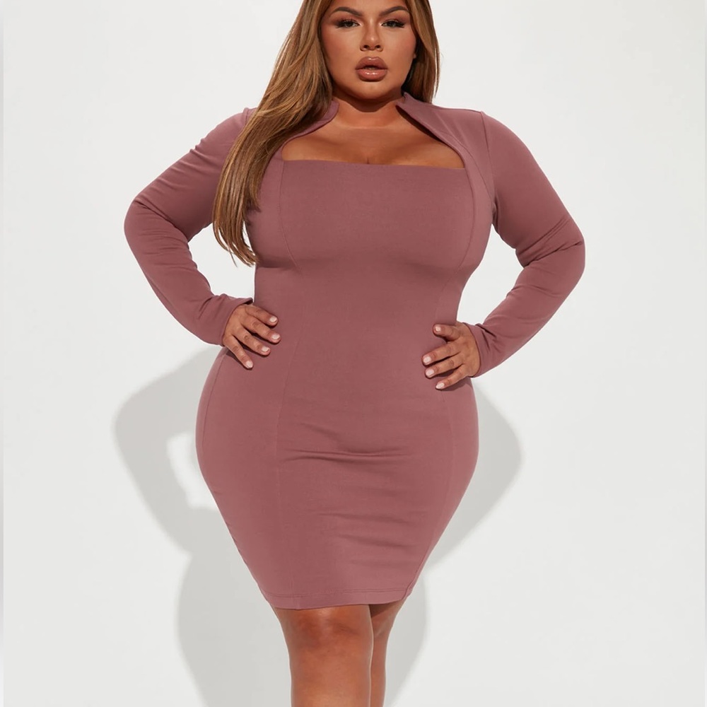 Fashion Nova Late Night Mini Dress - Mauve 2X NWT